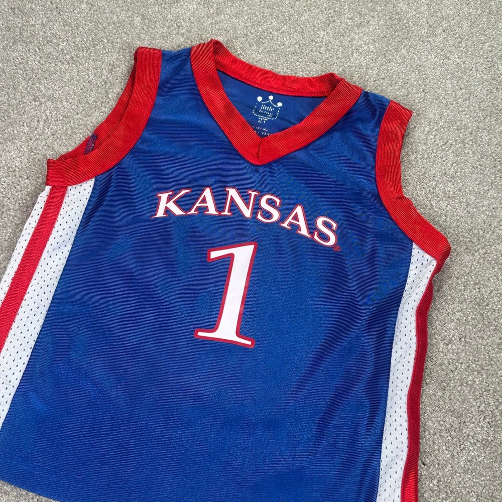 Little King Kids 2T Basketball Jersey Blue Kansas Jayhawks #1 Collegiate Sporty